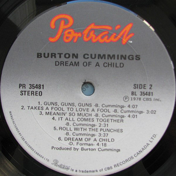 Burton Cummings : Dream Of A Child (LP, Album)