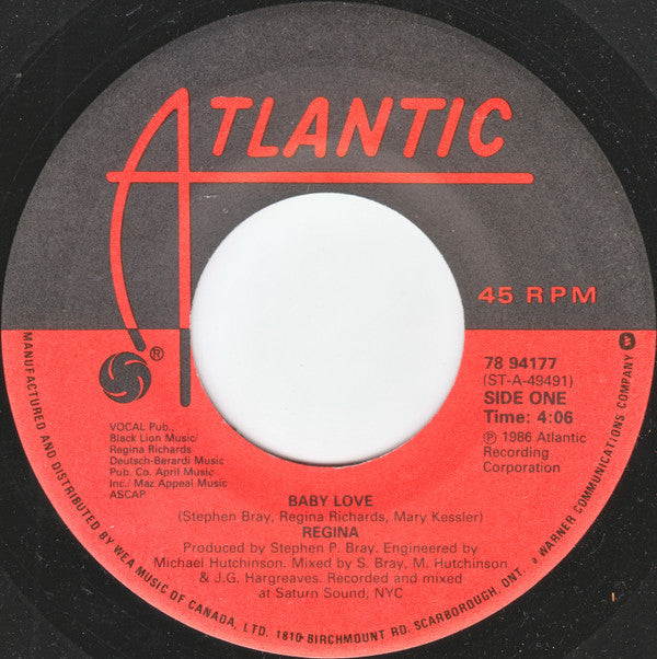 Regina (2) : Baby Love (7")