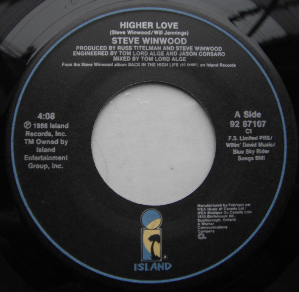 Steve Winwood : Higher Love (7")