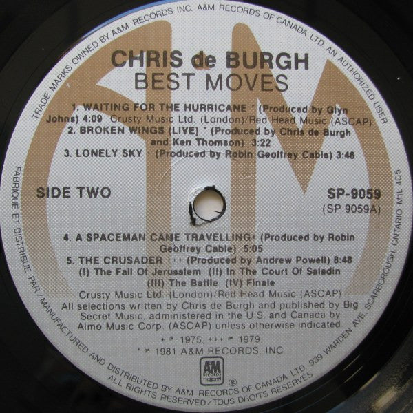 Chris de Burgh : Best Moves (LP, Comp)