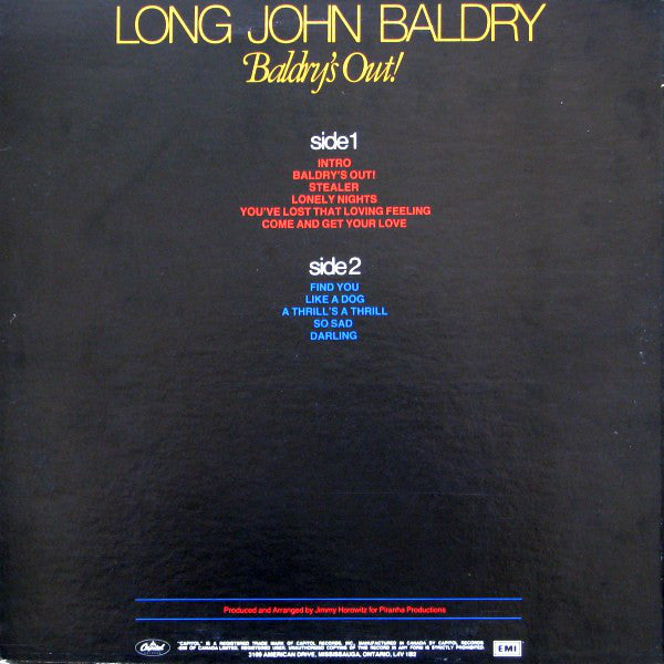 Long John Baldry : Baldry's Out! (LP, Album)