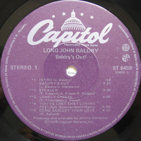 Long John Baldry : Baldry's Out! (LP, Album)