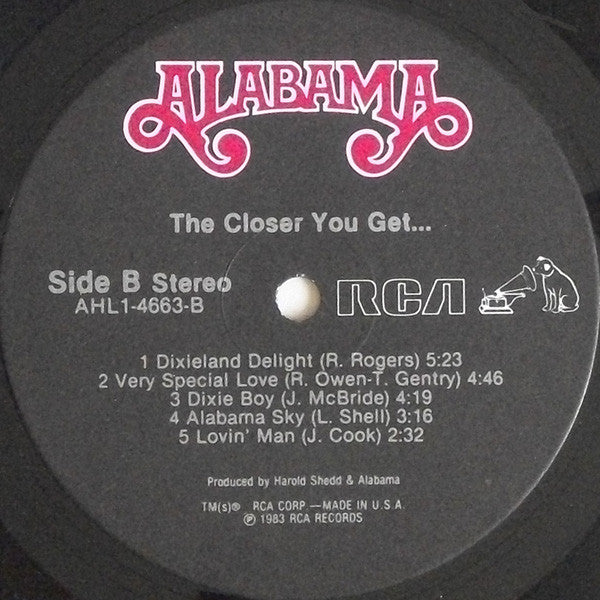 Alabama : The Closer You Get... (LP, Album, Ind)