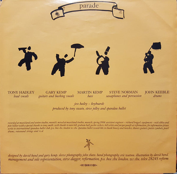 Spandau Ballet : Parade (LP, Album)