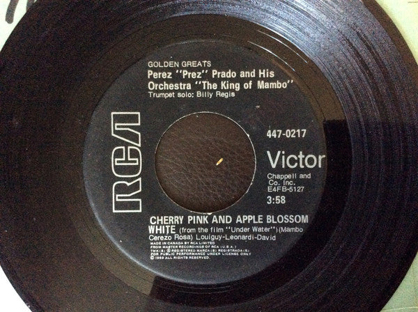Perez Prado And His Orchestra : Cherry Pink And Apple Blossom White / St. Louis Blues Mambo (7", Single)