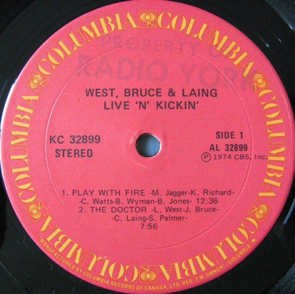West, Bruce & Laing : Live 'N' Kickin' (LP, Album)