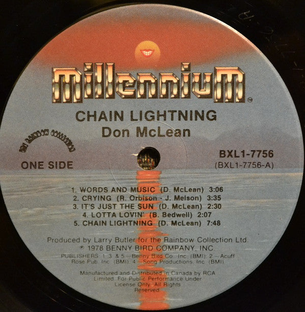 Don McLean : Chain Lightning (LP, Album)