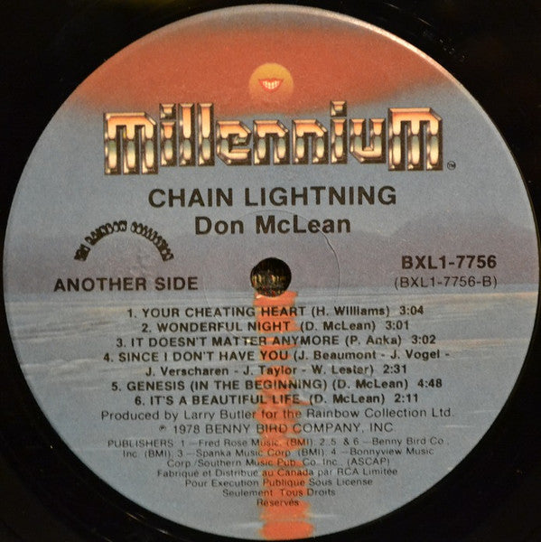 Don McLean : Chain Lightning (LP, Album)