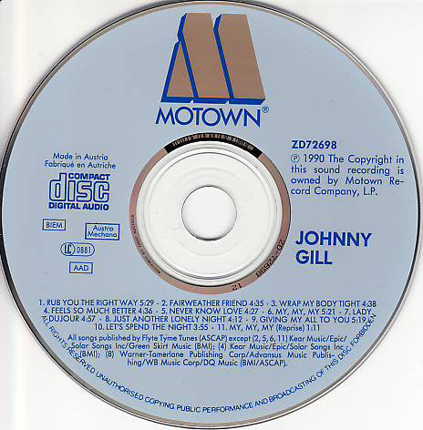 Johnny Gill : Johnny Gill (CD, Album)