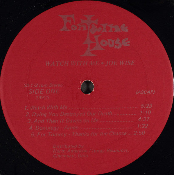Joe Wise (3) : Watch With Me (LP, Album)