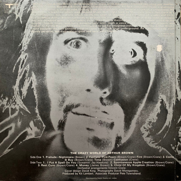 The Crazy World Of Arthur Brown : The Crazy World Of Arthur Brown (LP, Album)