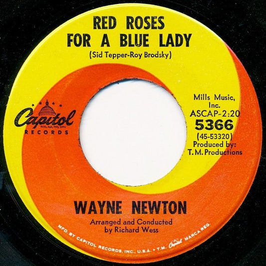 Wayne Newton : Red Roses For A Blue Lady / One More Memory (7", Roc)