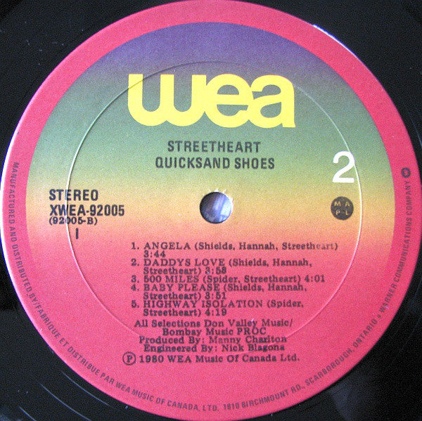 Streetheart : Quicksand Shoes (LP, Album)