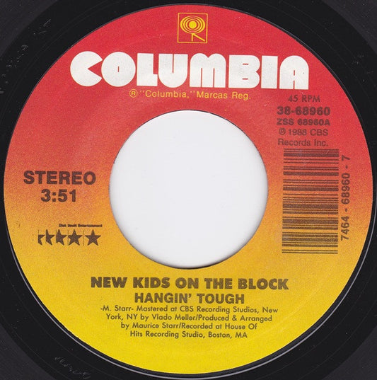 New Kids On The Block : Hangin' Tough (7", Single, Styrene, Car)