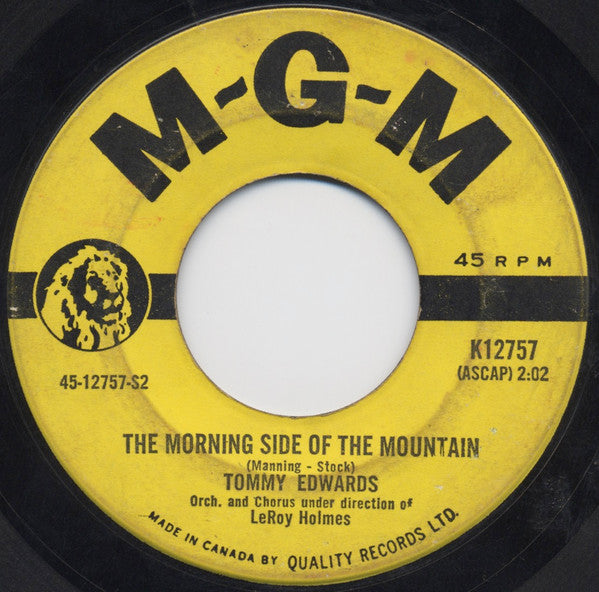 Tommy Edwards : Please Mr. Sun / The Morning Side Of The Mountain (7", Single)