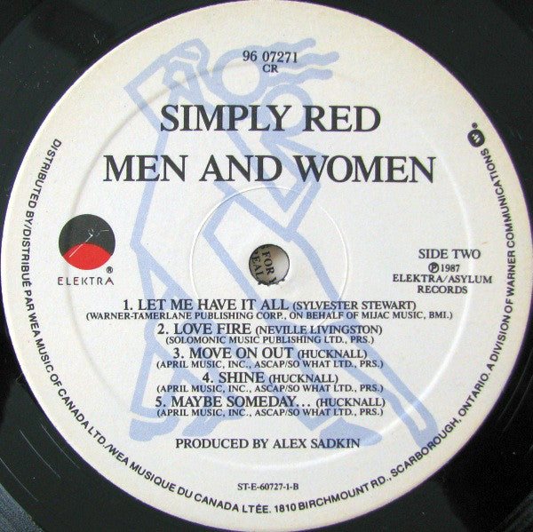 Buy Simply Red Men And Women LP Album Online for a great price