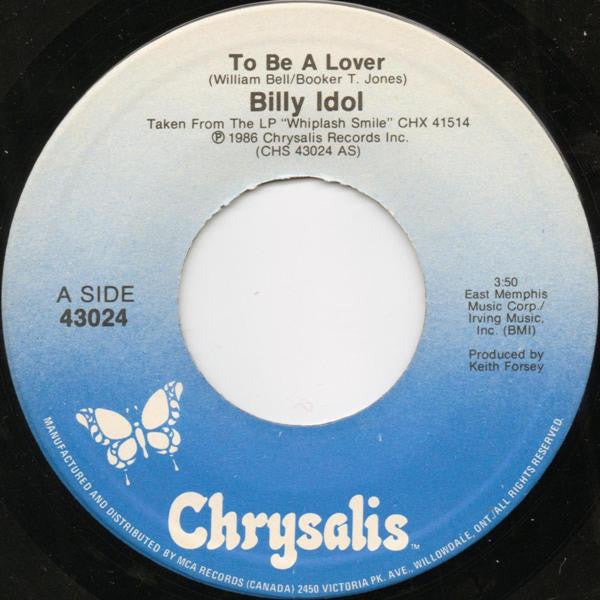 Billy Idol : To Be A Lover (7", Single)