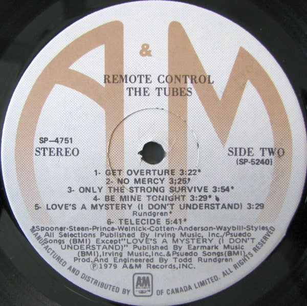 The Tubes : Remote Control (LP, Album)