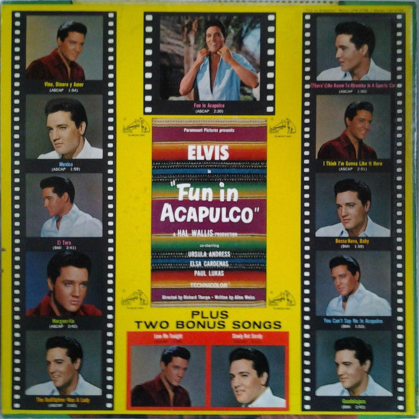 Elvis Presley : Fun In Acapulco (LP, Album, Mono)