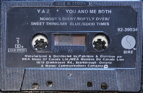 Yaz* : You And Me Both (Cass, Album)