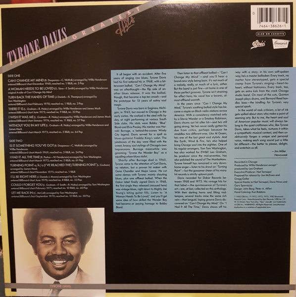 Tyrone Davis : Greatest Hits (LP, Comp, Car)