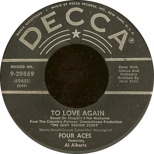 Four Aces* : To Love Again (7", Single, Glo)