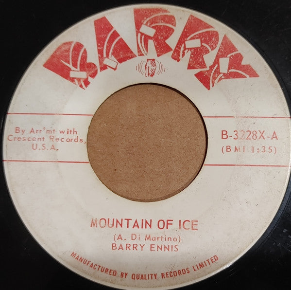Barry Ennis : Mountain Of Ice (7", Single)