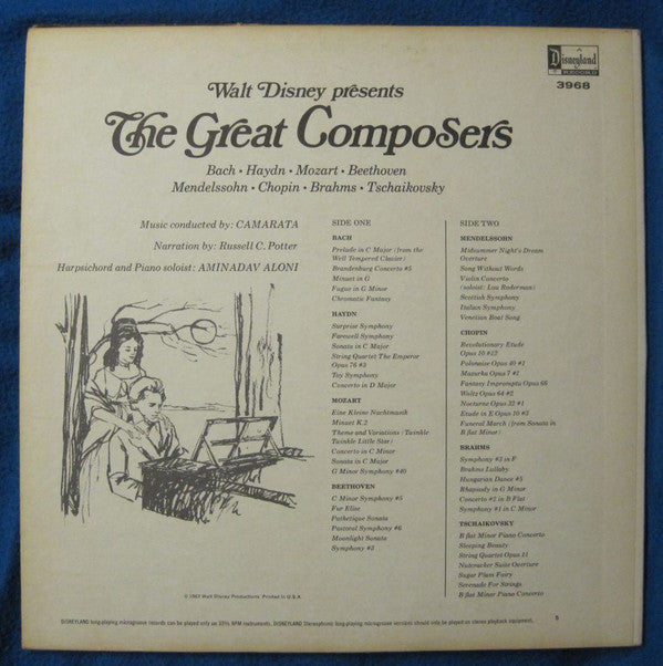Various : Walt Disney Presents The Great Composers (LP, Album, RE, Gat)