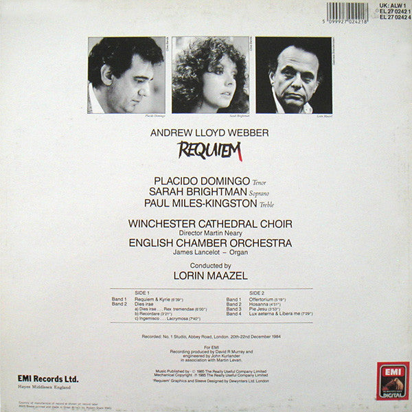 Andrew Lloyd Webber : Requiem (LP, Album)