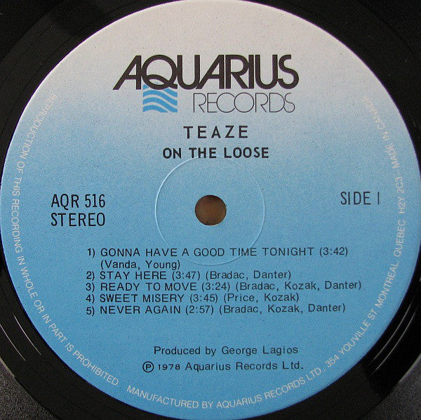 Teaze : On The Loose (LP, Album)