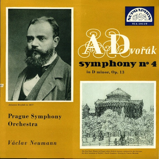A Dvořák*, Prague Symphony Orchestra*, Václav Neumann : Symphony No. 4 In D Minor, Op. 13 (LP, Mono)