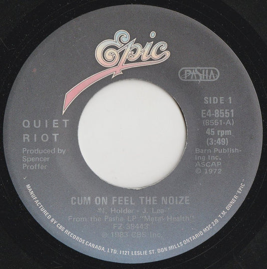 Quiet Riot : Cum On Feel The Noize (7", Single)