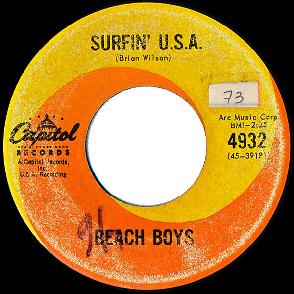 The Beach Boys : Surfin' U.S.A. / Shut Down (7", Single)