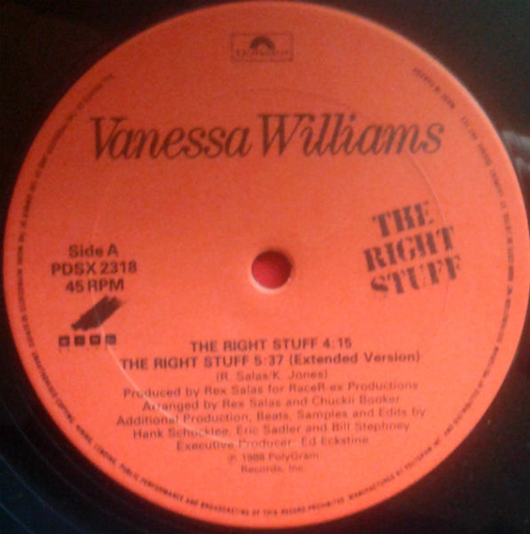 Vanessa Williams : The Right Stuff (12")