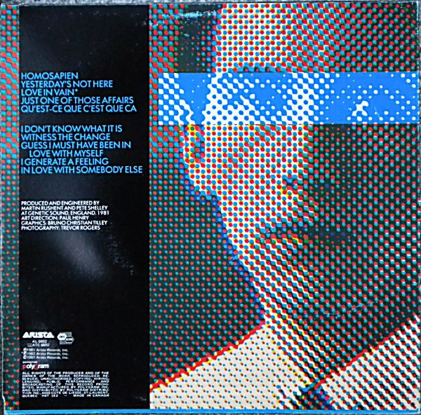 Pete Shelley : Homosapien (LP, Album, Qua)