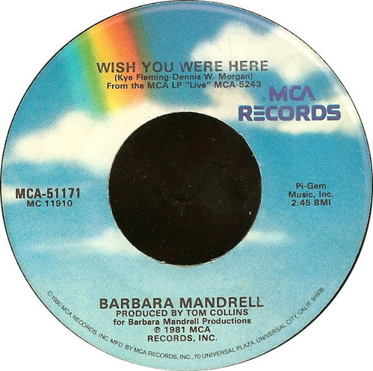 Barbara Mandrell : Wish You Were Here (7")