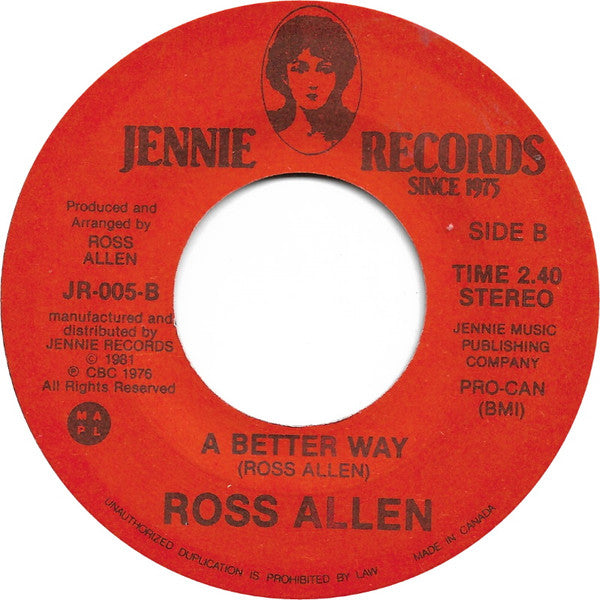 Ross Allen : Hard Times (Comin' Down Again) (7", Single)