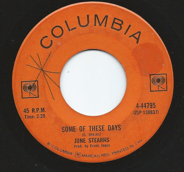 June Stearns : Some Of These Days (7")