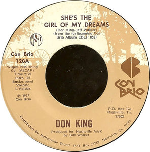 Don King (6) : She's The Girl Of My Dreams / Dancing Across My Memory (7")