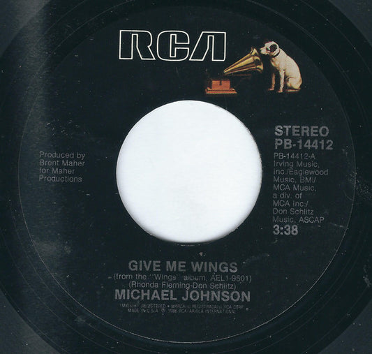 Michael Johnson (5) : Give Me Wings (7", Single, Styrene)