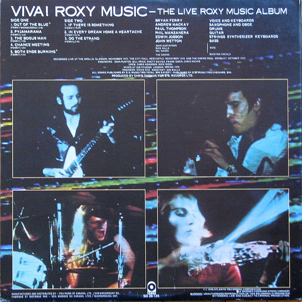 Roxy Music : Viva ! The Live Roxy Music Album (LP, Album)