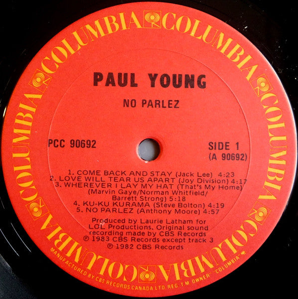 Paul Young : No Parlez (LP, Album)