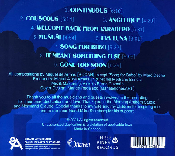 Miguel De Armas Quartet : Continuous (CD, Album)