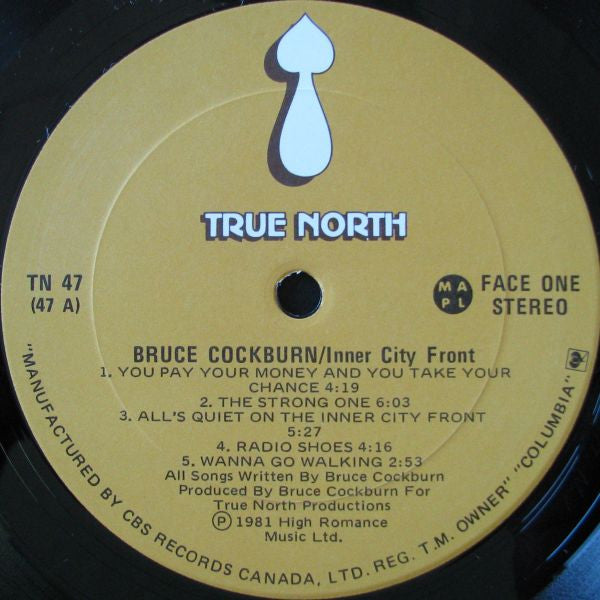 Bruce Cockburn : Inner City Front (LP, Album)