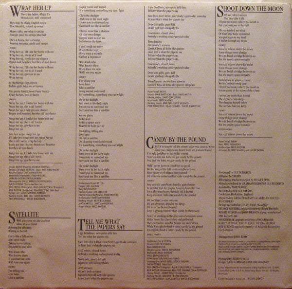Elton John : Ice On Fire (LP, Album)