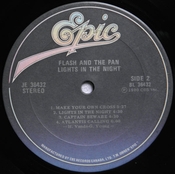 Flash And The Pan* : Lights In The Night (LP, Album)