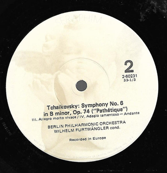 Pyotr Ilyich Tchaikovsky - Wilhelm Furtwängler, Berliner Philharmoniker : Symphony No. 6 In B Minor/"Pathétique" (LP, Mono)