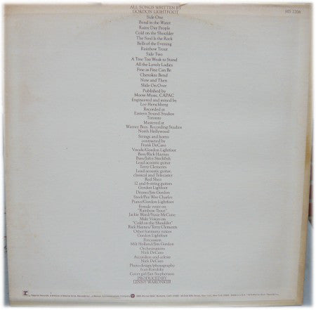 Gordon Lightfoot : Cold On The Shoulder (LP, Album, Ter)