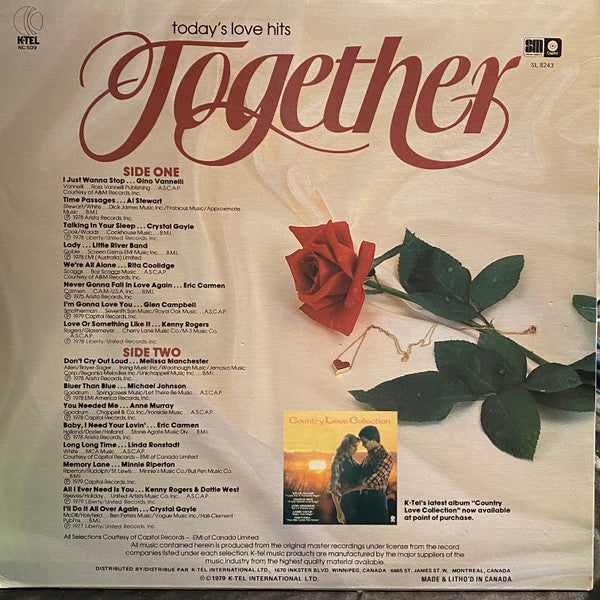 Various : Together - Today's Love Hits (LP, Comp)