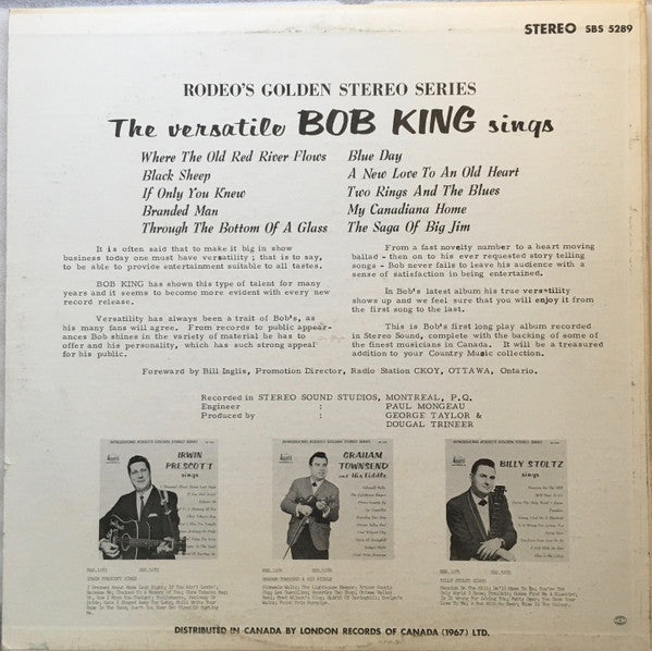 Bob King (5) : The Versatile Bob King Sings (LP, Album)